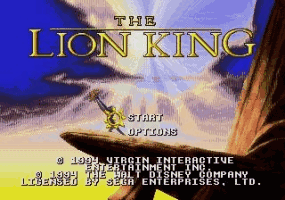 The Lion King Title Screen